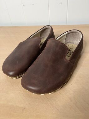 Earthing Harmony Grounding & Earthing Barefoot Slip-On Shoes Brown Leather EU 37